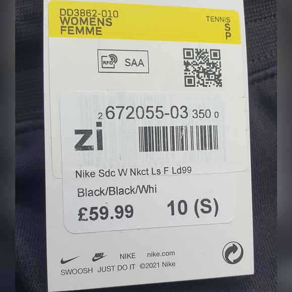 Nike NKct Ls F Ld99 Mesh joggers womens black 10s BNWT - Picture 5 of 10